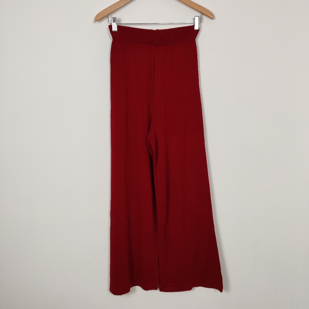 Women's Knit Tank Top & Palazzo Pants in Red Size 6 Bohemian Comfy Cozy Pull-on - Picture 6 of 12